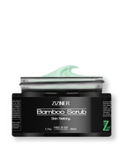 Bamboo ScrubZM-BS1
1.7oz/50ml
Ingredients:
Aloe Vera Gel, Safflower Oil, Polyethylene, Stearic Acid, Cetyl Alcohol, Ground Bamboo, Chamomile Extract, Cucumber Extract, CalendulaSkincareziziner skincareziziner BeautyBamboo Scrub