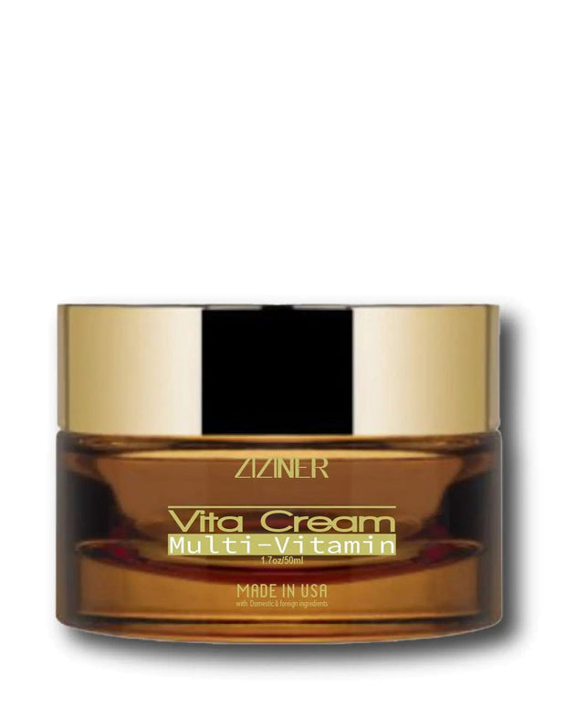 Vita CreamZ107-VM1
1.7oz/50ml
Ingredients:
 Aloe Vera Gel, Hydrogenated Polyisobutene, Stearic Acid, Cetyl Alcohol, Dimethicone, Sweet Almond Oil, Magnesium Ascorbyl PhosphateSkincareziziner skincareziziner BeautyVita Cream